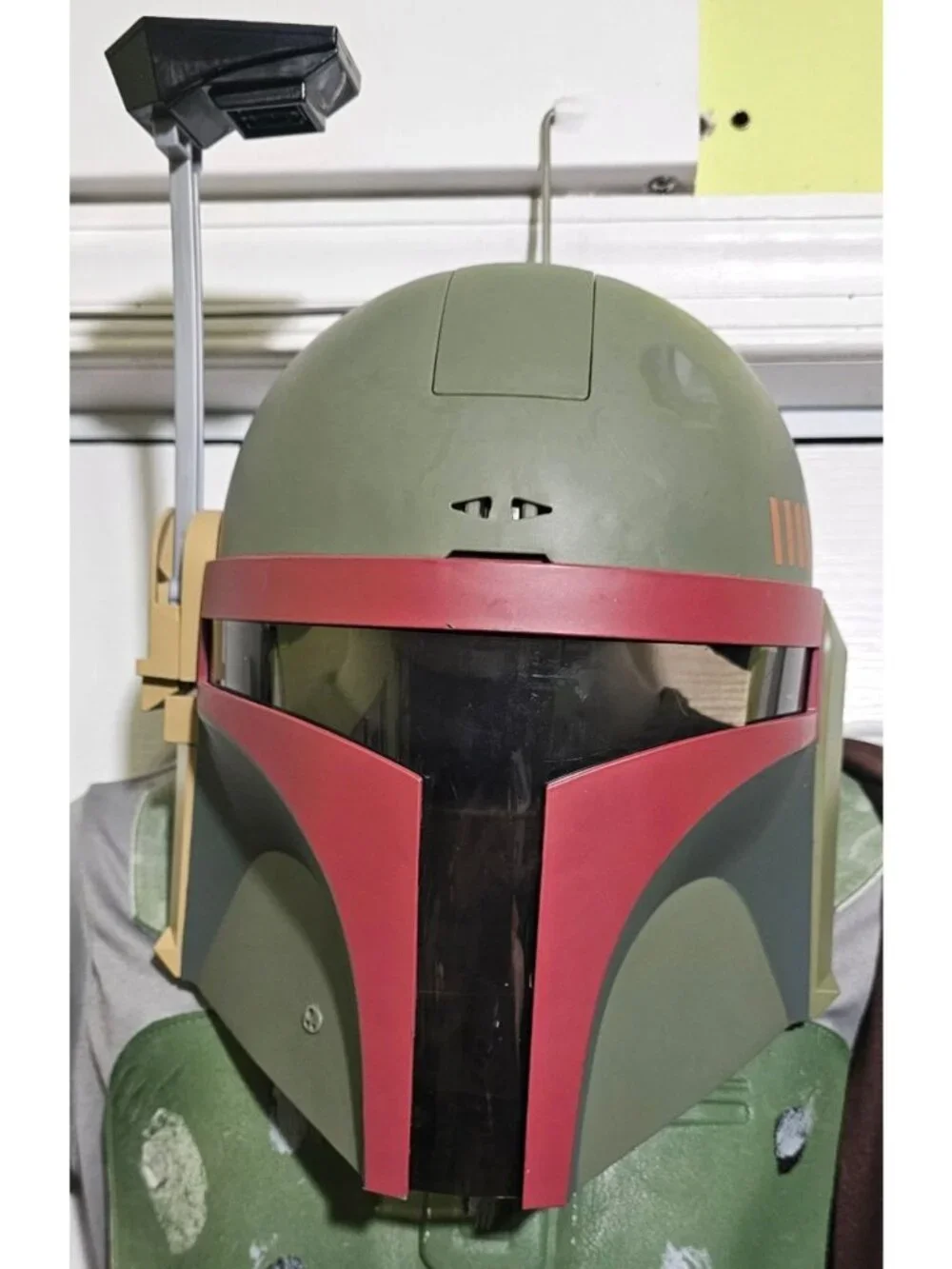 Bobbo Fett Costume Boys 7-8 Star Wars Bounty Hunter Electronic Talking Mask Kids - Picture 12 of 12